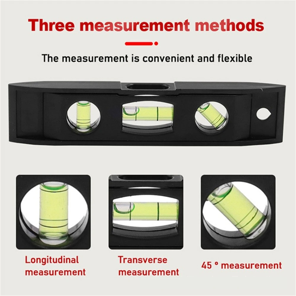 Description Picture 5 of item6 Inch Spirit Level Horizontal Ruler Mini 3 Bubble Measuring Tool Machinery Leveler High Precision Level Measuring Instruments