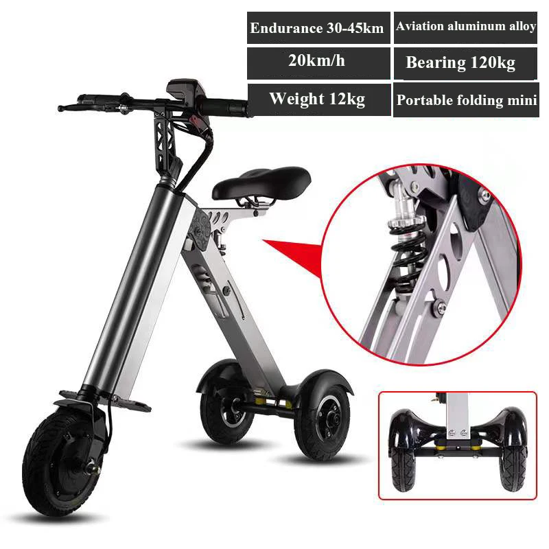 High-Quality Aviation Aluminum Alloy Material Upgrade Double Shock Absorption Foldable Electric Vehicle