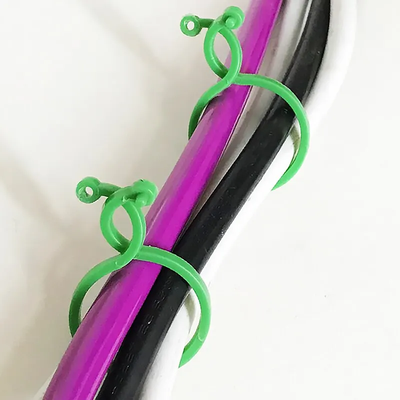 50pcs 8 Word 버클 덩굴 타이핑 클립 링 고정 브래킷 정원 식물 홀더 도구 정원 장식 공장 등반 벽 클립