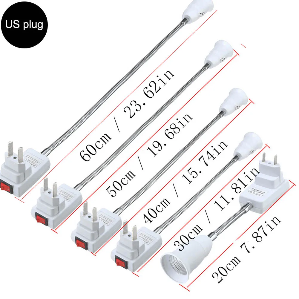 LED Lamp Base Holder E27 Extend Adapter Wall Socket