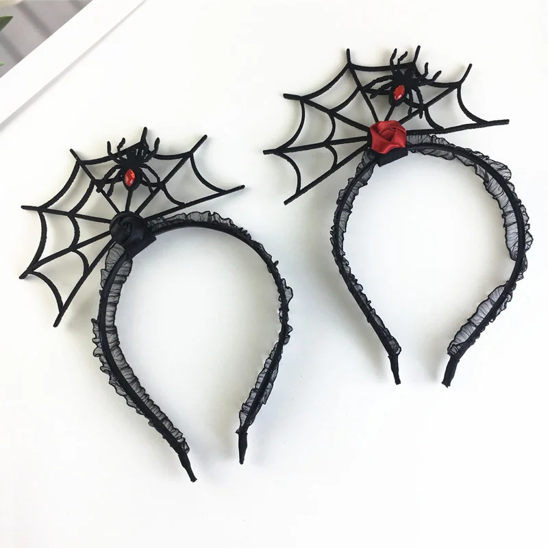 Halloween Party Supplies Creative Hair Accessories Demand Halloween Themed Hair Accessories Eye-catching Headband Spider Web