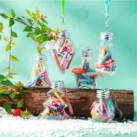 1/2X Transparent PET Bottles Mini Potion Bottle Seal Cap Plastic Vials Wedding DIY Drift Wishing Bottle Pendant Storage Jars 1