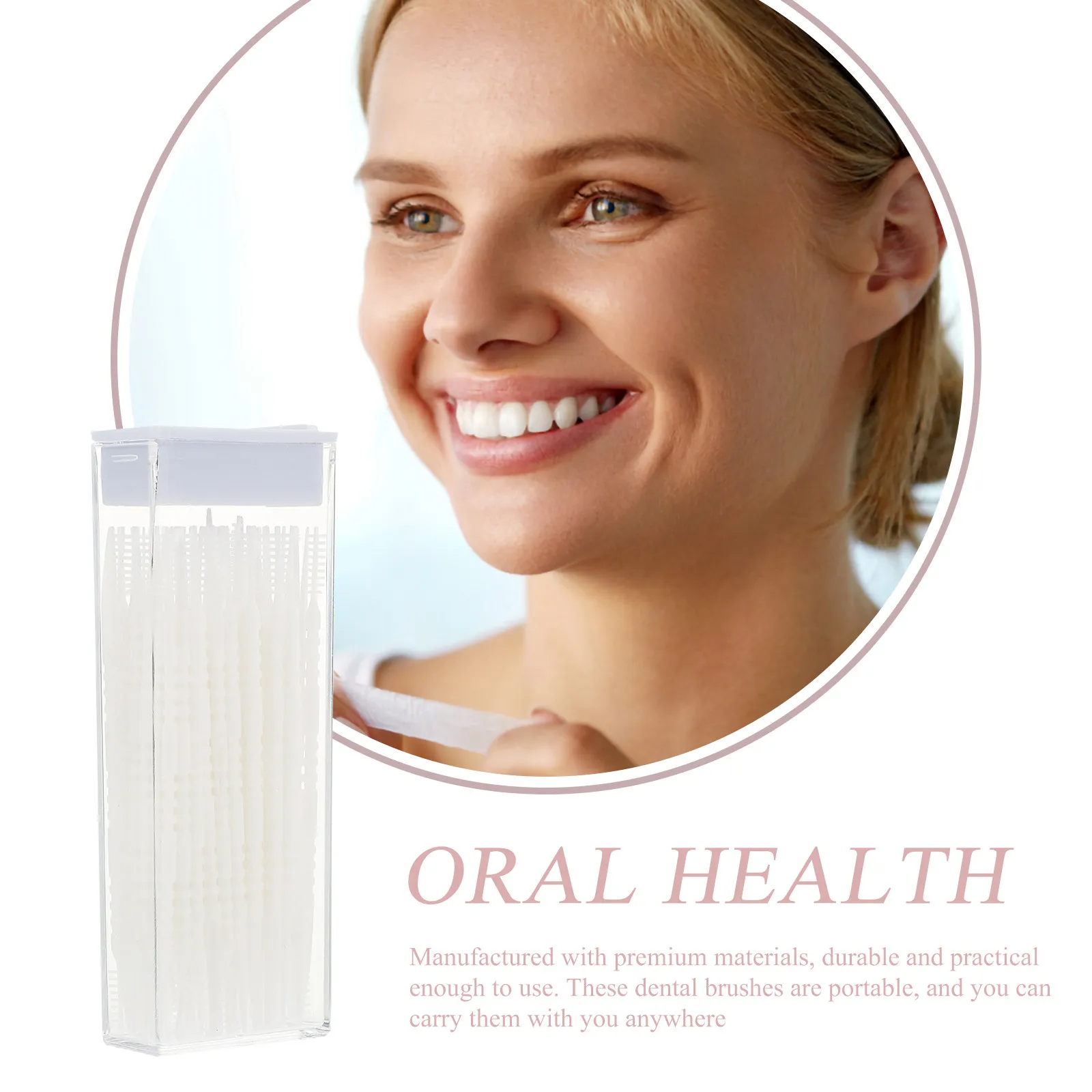 2박스 인터덴탈 브러쉬 치과용 클리너 휴대용 컴팩트 치아 클리너 여행용 야외용 일상용 인체공학적 손잡이 식품용