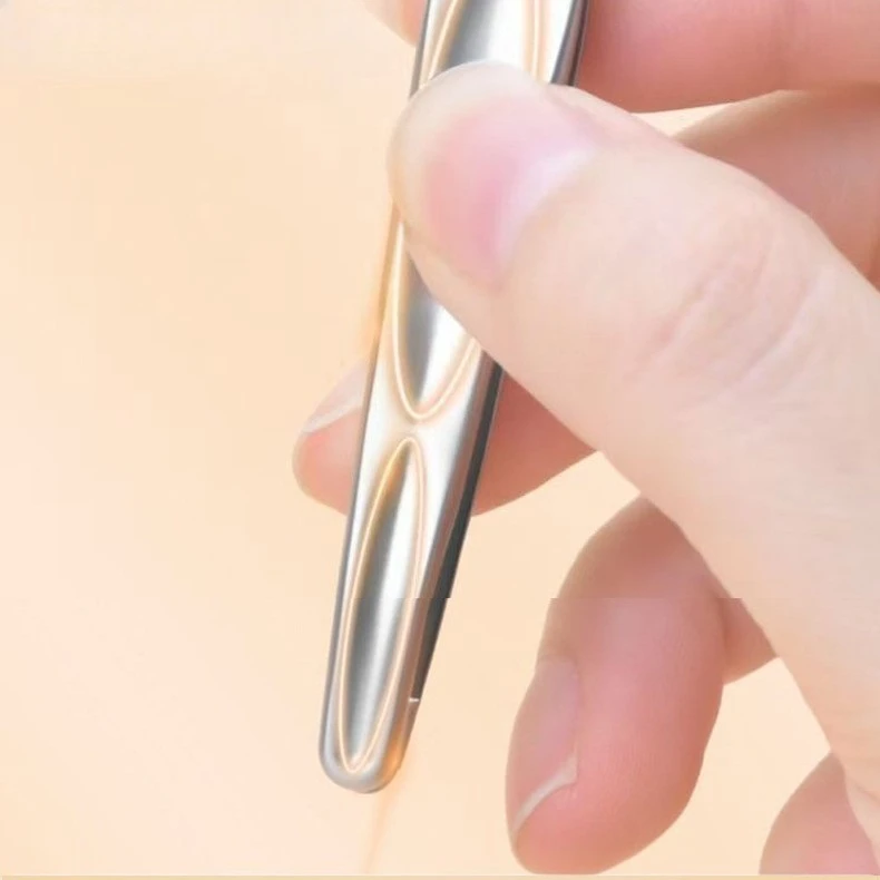 Round Head Tweezers for Eyebrow Facial Hair Removal Seamless Clips Short Hair Precision Beard Clip