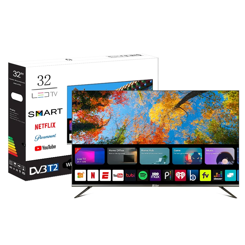 32 Inch Smart Android TV Full HD 1080p LED Flat Screen Television, WiFi HDMI USB Google Play Netflix, Budget Home & Hotel TV