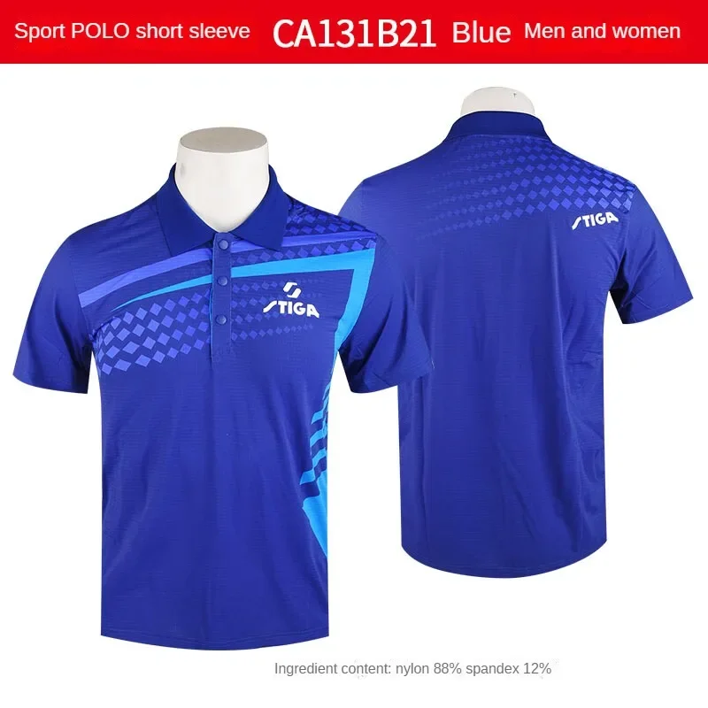 Sport jersey stiga Table tennis clothes men women t-shirts T shirt ping pong quick dry top polo CA-131B