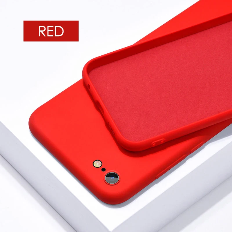 Luxury Liquid Soft Silicone Shockproof Candy Color Back Cover