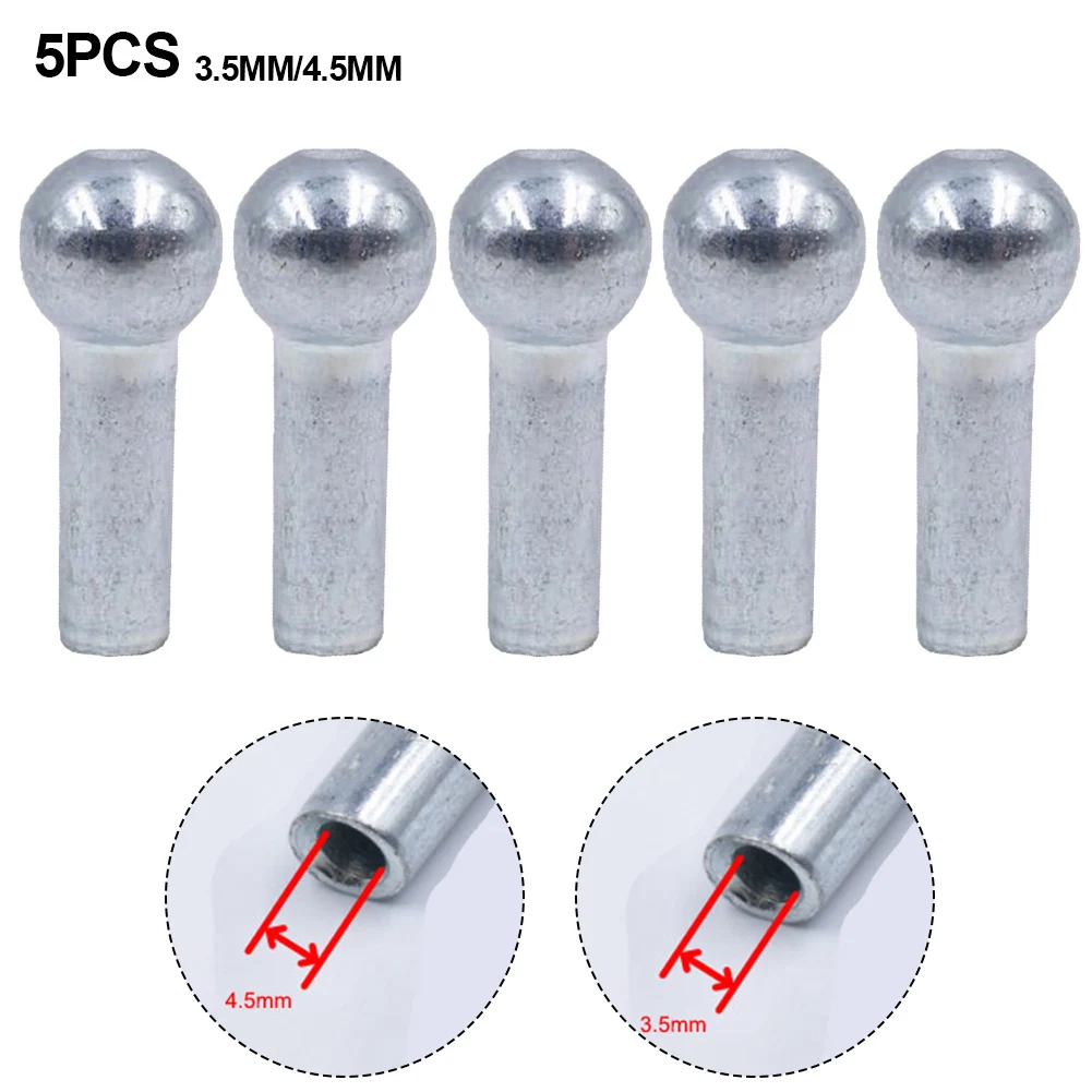 5pcs Gym Pulley Machine Stopper Cable Ball Terminals Wire Port Joint Parts For Diameter 5mm 6mm Cables Fitness Equipment