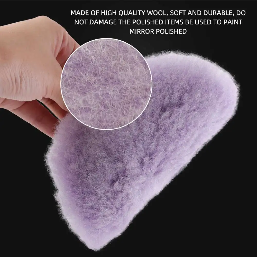 Heavy Cut Purple Wool High Density Lambs Polishing Pad For DA/RO/GA Polisher 1Pc 3