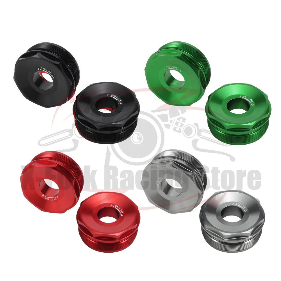 Upper Preload Front Fork Caps For Kawasaki ZX10R ZX-10R 2016-2024 2017 2018 2019 Motorcycles Adjustable Shock Screws Fork Bolts