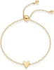 Ensemble de bracelets solitaires en forme de cœur pour femmes, mère et fille, en acier inoxydable plaqué or 14K, cadeaux de bijoux d'amitié, 1 à 3 pièces