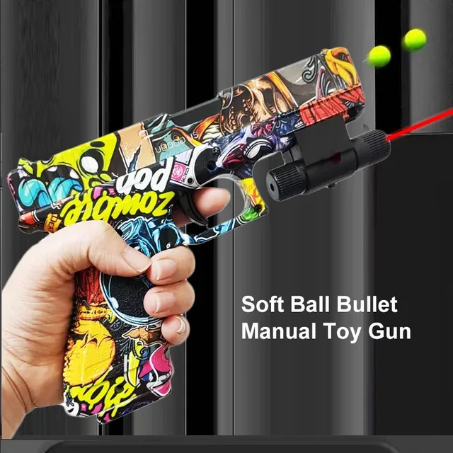 Manual G17 Soft Bullet Toy Gun Foam Ball Airsoft Pistol Launcher CS Shooting Games Weapons for Kids Boys Gift 2
