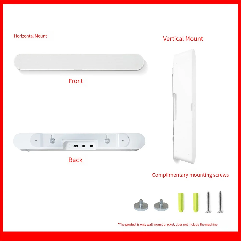 Per Sonos Ray Soundbar Staffa In Metallo Montaggio A Parete Audio Stand Bar Altoparlante Gancio Accessori Audio Bianchi
