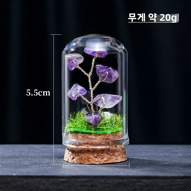 천연 크리스탈 스톤 크리스마스 장식 장식품 보라색 크리스탈 화이트 크리스탈 미니어처 풍경 전시품 창의적인 홈 데코