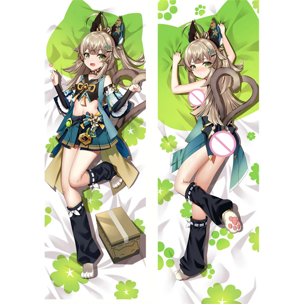 

Аниме 2-Side Print обнимающая наволочка Otaku Декоративная Подушка Чехол Genshin Impact Kirara Dakimakura Waifu наволочка подарок