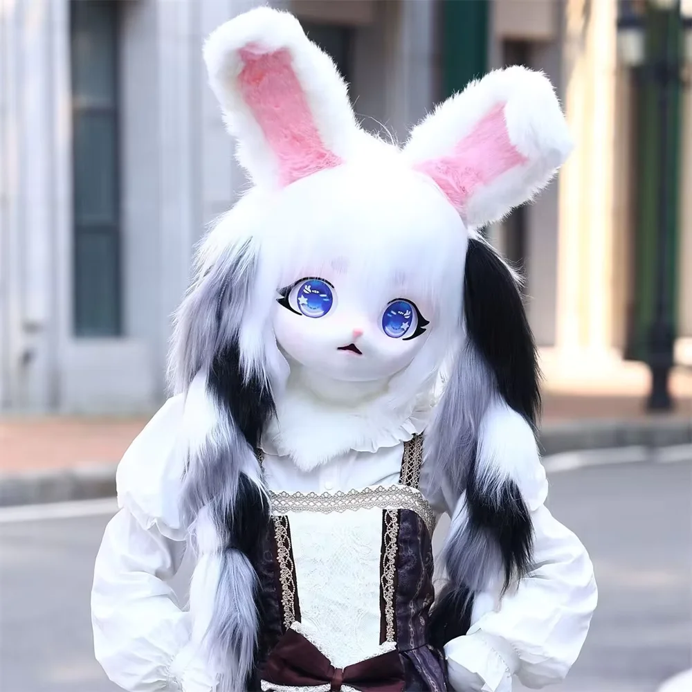 ファーシュートコスプレヘッドセット、毛皮の足型ヘッドベース、コミケ