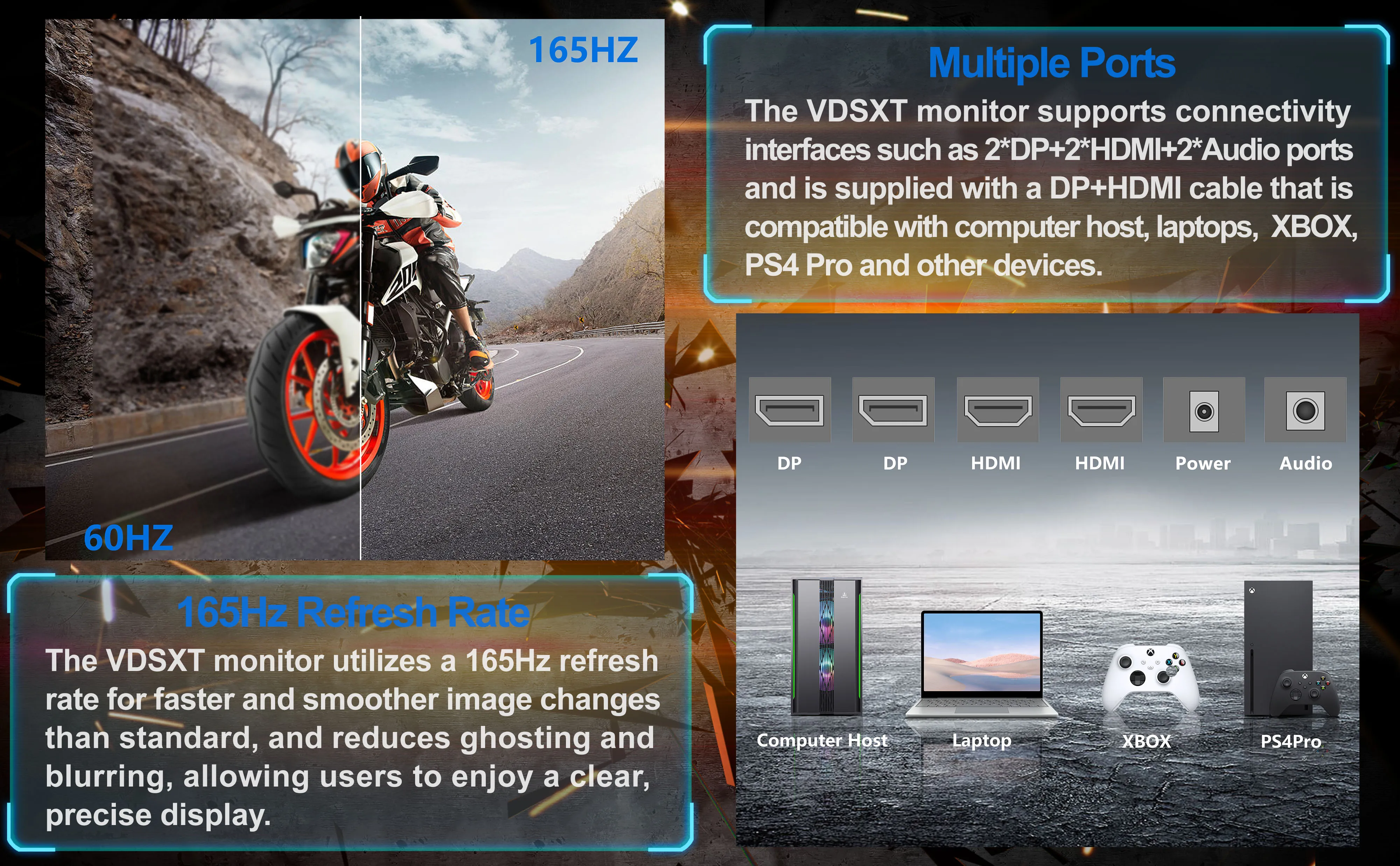 VDSXT 27 Дюйма QHD 2K 2560x1440 165Гц Изогнутый Игровой Монитор ...