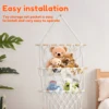 Toy Hammock Stuffed Animals Storage Net Kids Toys Storage Organizer Wall Hanging Toy Hammock Net For Decorate Children's Rooms 3