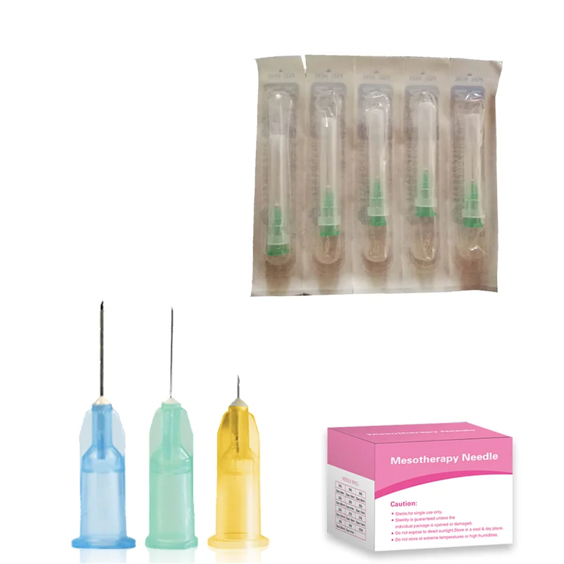 30G 4/13/25 mm 32G 4/13 mm 34G Teeth Disposable Needles Eyelid Tool Parts Painless Small Irrigator Superfine Beauty MesoTIPS