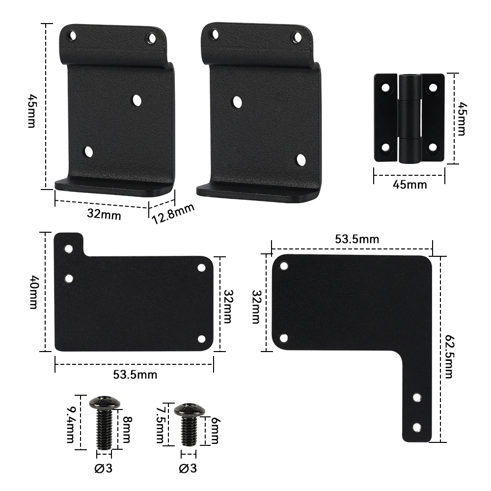 For creality K1 Upgrade door Modified hinge 270°kit 3D printer