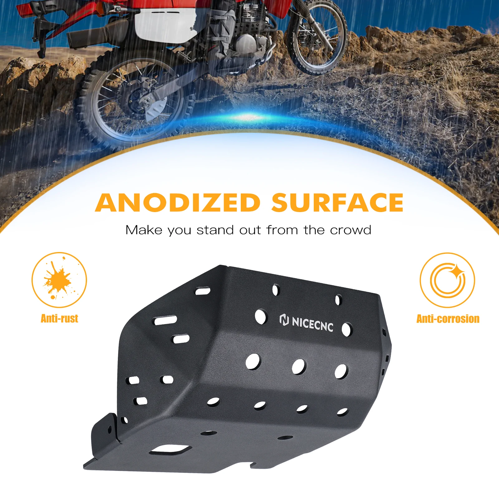 NICECNC Für Honda XR650L 1993-2025 Motorrad Unterfahrschutz Motor Boden Schutz Schutz Abdeckung XR 650L Zubehör 2024 2023 2022 – Detail 3