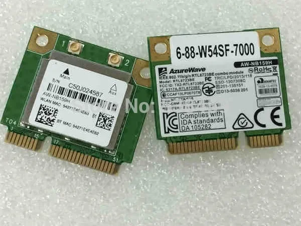 

Оптовая продажа, новинка, для Realtek RTL8723BE AZUREWAVE AW-NB159H Half Mini PCI-E Wifi для беспроводной карты Bluetooth 4,0