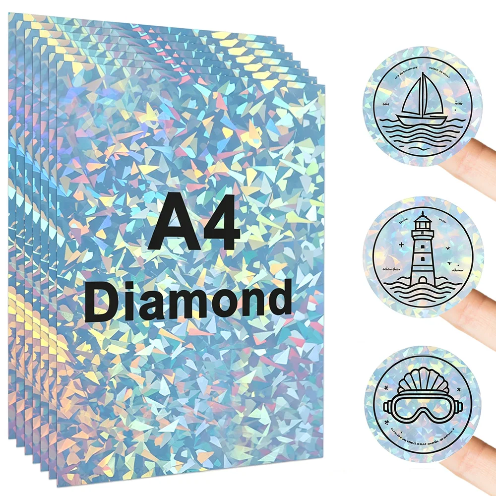 Clear Printable Vinyl Sticker Paper - A4 Inkjet DIY Self-Adhesive Sheets