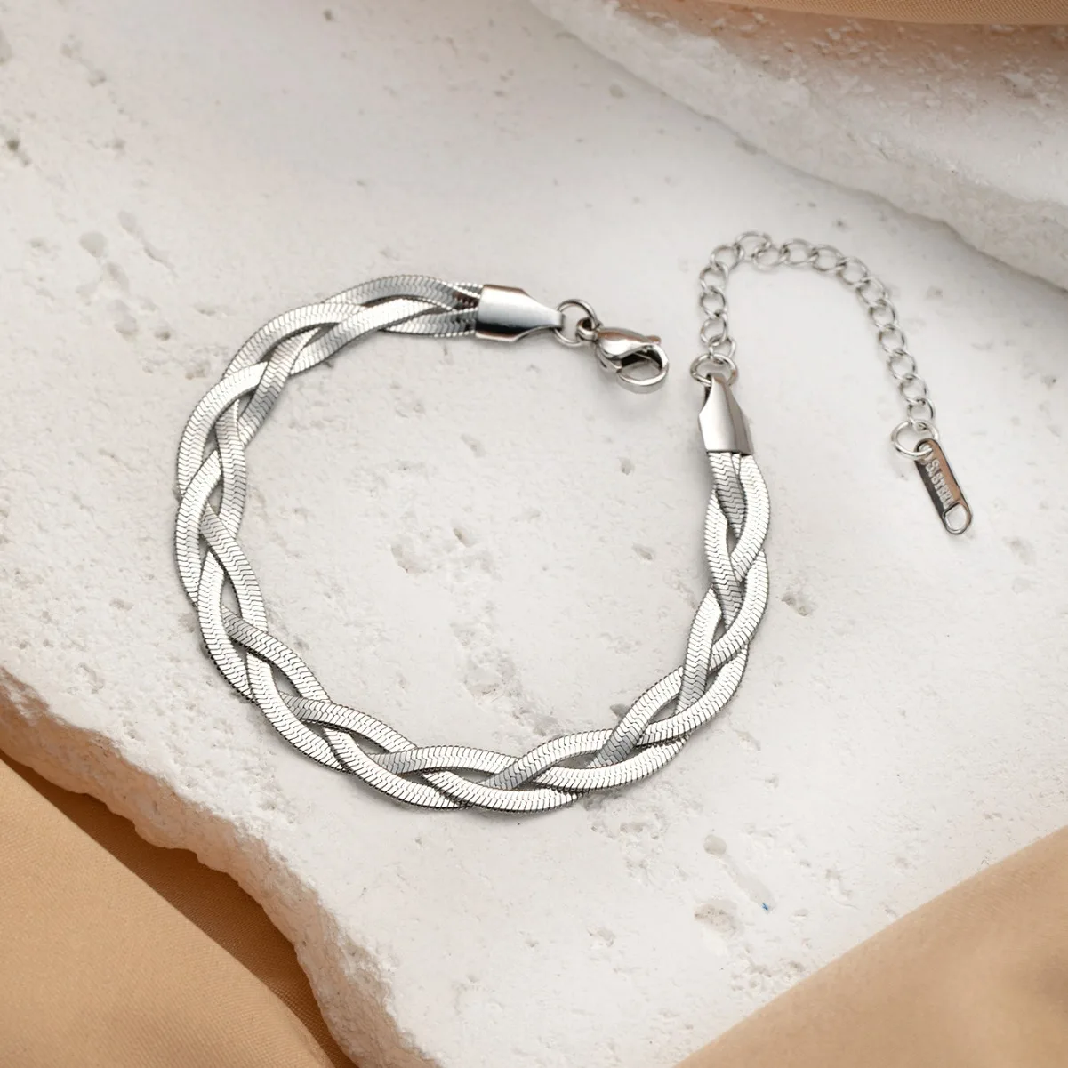 Dainty 316L Stainless Steel Three Layer Weave Necklace Bracelets For Women Snake Bone Chain Niche Special Jewelry Gifts 3