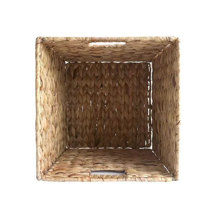 Foldable Storage storage baskets Hand Woven Cube for Shelves, Large Storage Storage Baskets Wicker basket Home Storage 4