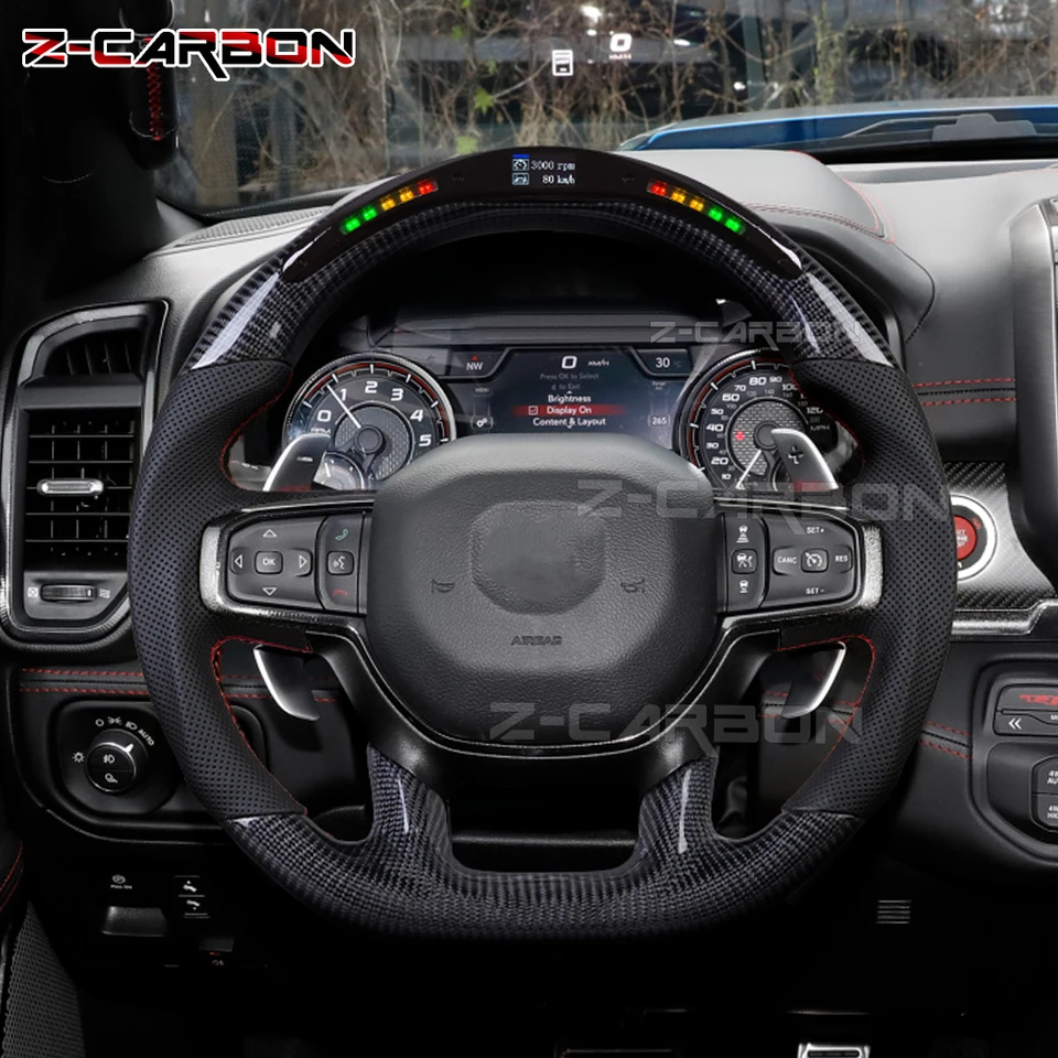 For Range Rover 2014-2022 Steering Whee, Peach Wood Steering Wheel D-shaped Flat-bottom