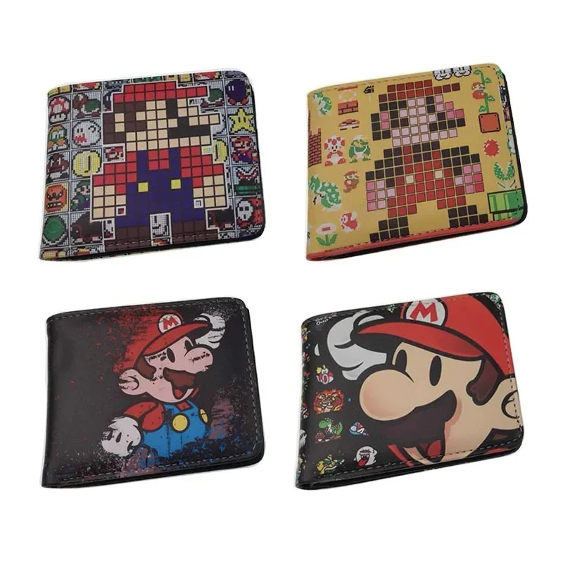 thumbnail image 5 of Cartera corta de piel sintética con diseño de Super Mario de Kawaii, con personajes de anime, bonita cartera plegable para niños, para la escuela, para regalo de amigos, 5 of 5