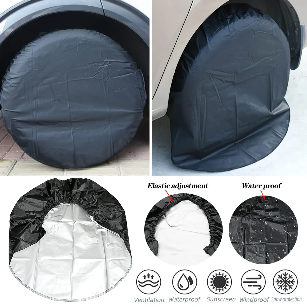 1PC Wheel Tire Covers 27-29/29-32 inch For RV Truck Car Camper Trailer Car Styling Waterproof Protective Shade Hood