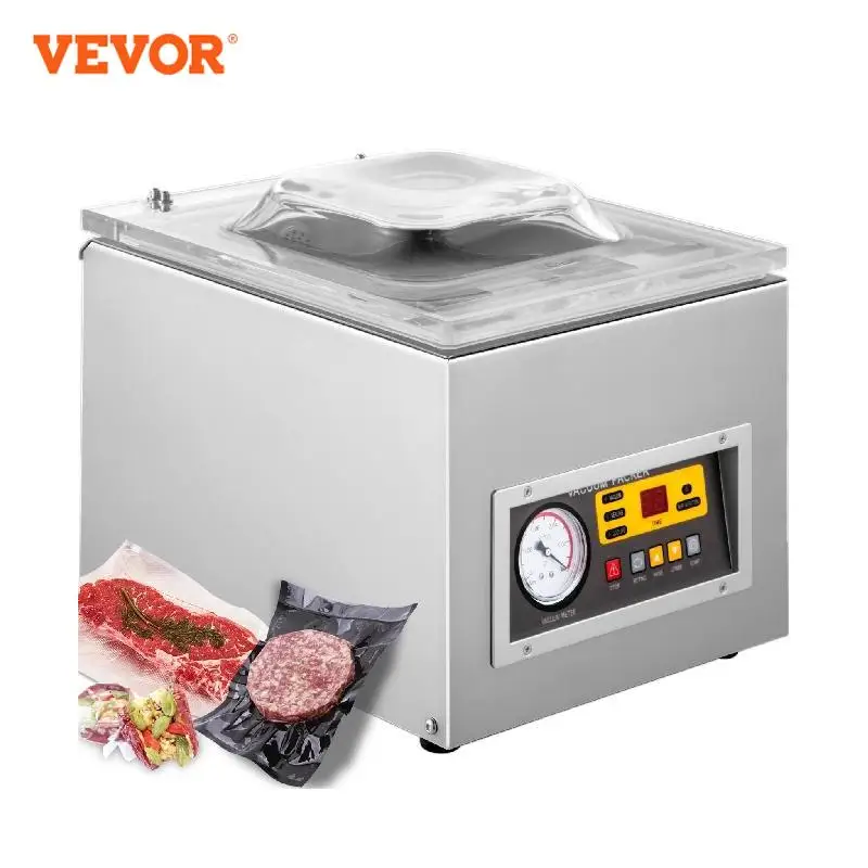 Vevor Dz-260S Confezionatrice Sottovuoto Per Alimenti Confezionatrice Sottovuoto Per Camera Commerciale Confezionatrice Per Sacchetti Di Carne Da Cuci