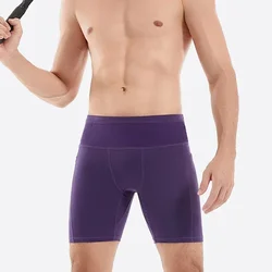 Men's Quick - Dry Marathon Compression Shorts - Asian M(EU S) (Purple)