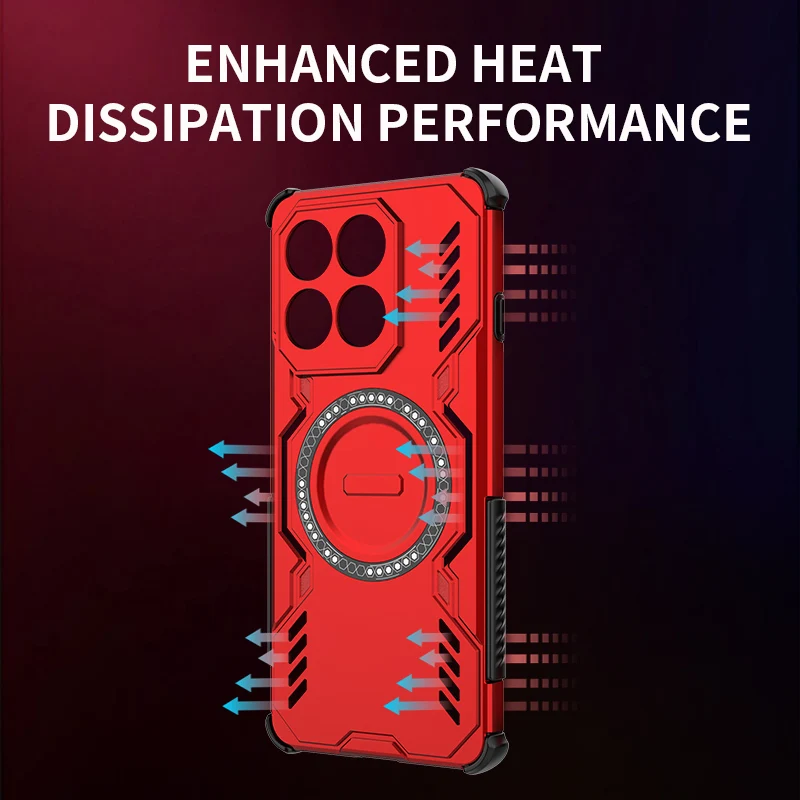 Breathable Heat Dissipation Magnetic Phone Case with Power Back Cover