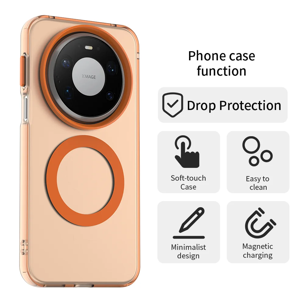Luxury Armor Shockproof Magnetic Wireless Charging Case - Matte PC Cover