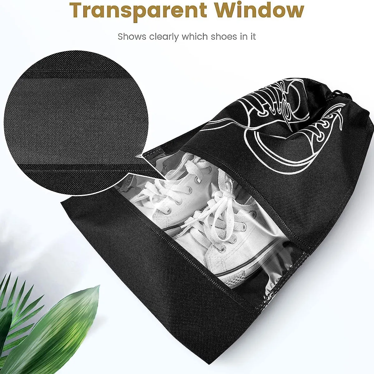10PCS Shoes Storage Bag, Closet Organizer, Non-woven Travel Portable Bag, Waterproof Pocket, Clothing Classified Hanging Bag-liu
