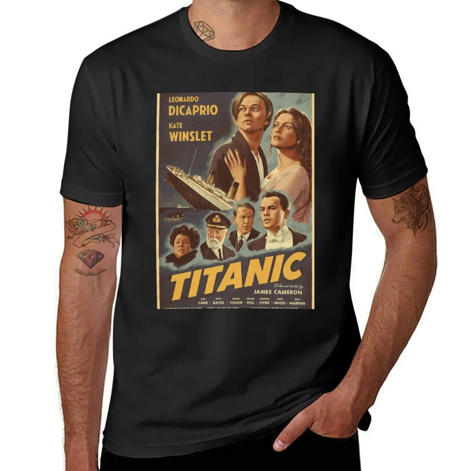 

Titanic T-Shirt summer tops blacks vintage clothes cute tops mens graphic t-shirts pack