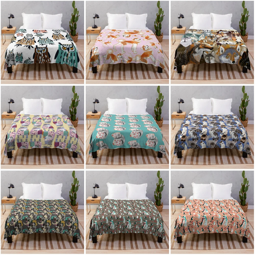 Coperte Coperte Copri Divano Coperta Coperta In Pile Coralina Coperta Di Raffreddamento Coperte Da Letto Decorative Personalizzate Plaid Inuyasha Gufo