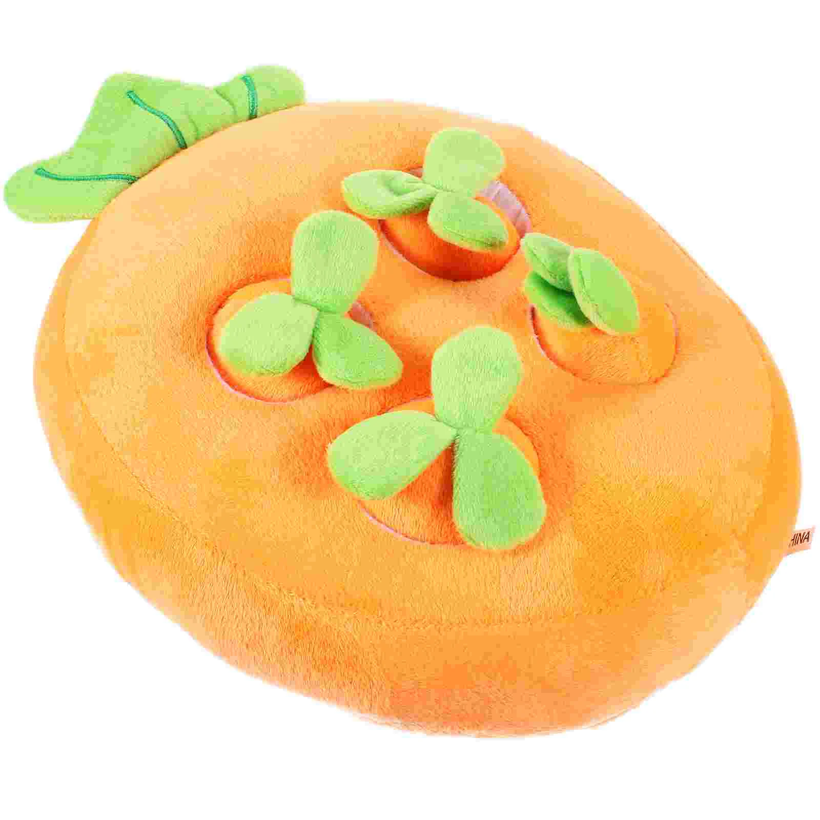 

1 Set Carrot Shaped Rabbit Foraging Toy Snuffle Mat Toy for Bunny Interactive Foraging Toy for Guinea Pig Hamster