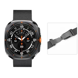 Milanese Loop Metal Bracelet Strap for Galaxy Watch 47mm - Fashionable and Durable Accessory (Black)