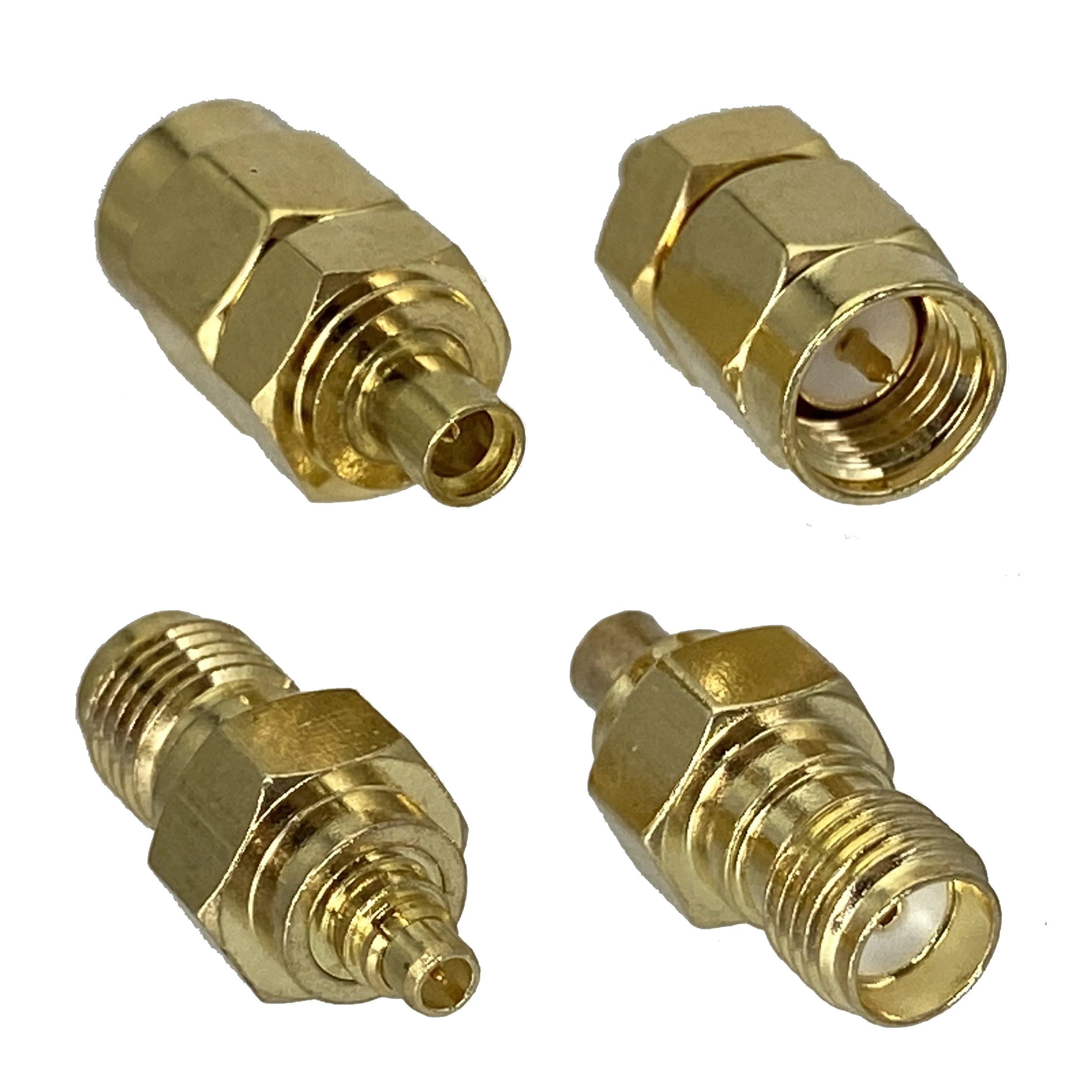 Adaptateur SMA MMCX pour FPV, câble flexible avec connecteurs métalliques.