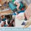 Cordless Electric Heat Gun Hot Air Machine Lithium Rechargeable Heating Equipment Home Power Tool with 3 Nozzles Hot Air Blower 6