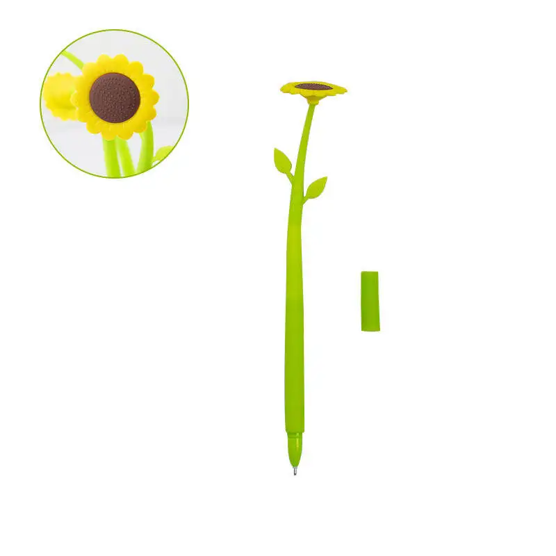 Niedlicher Kawaii Lytwtw's Sonnenblumen-Sonnenblumen-Gelstift für Büro, Schulbedarf, Schreibwaren, kreativ, süß, hübsch, lustig – Detail 6