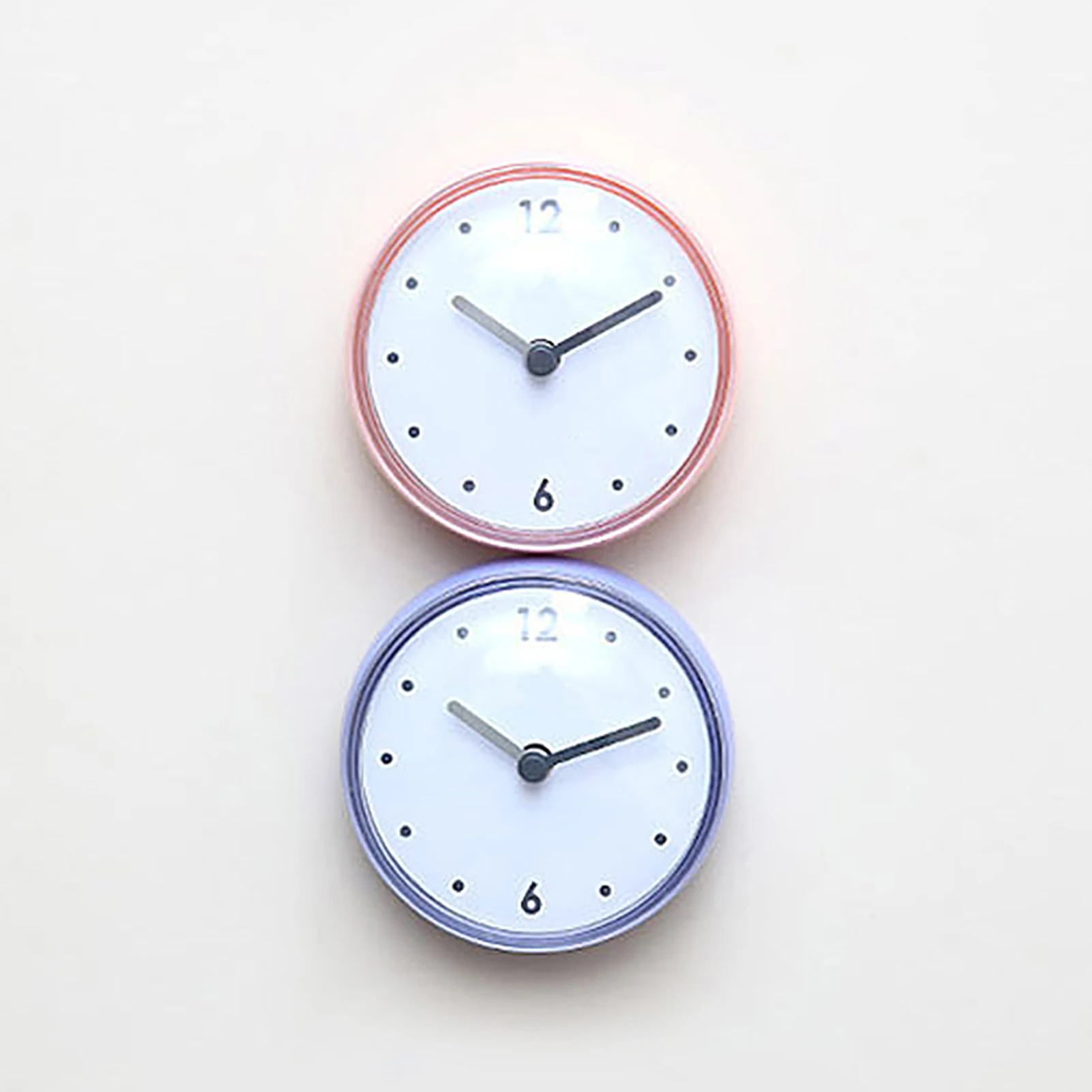 Cute Waterproof Sucker Alarm Clock Cartoon Kitchen Bathroom Bath Shower Clocks With Suction Cup Sucker Wall Clocks DecorationMini Sucker Wall Clock Bathroom Anti-Fog Waterproof 7cm Kitchen Toilet Small Quartz Table Clock