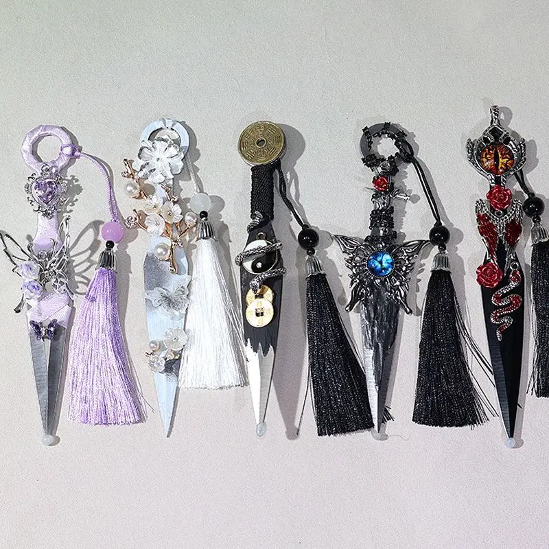 shuriken diy manual Stainless steel metal decorative crafts envelope opener has not been sharpened letter opener sword