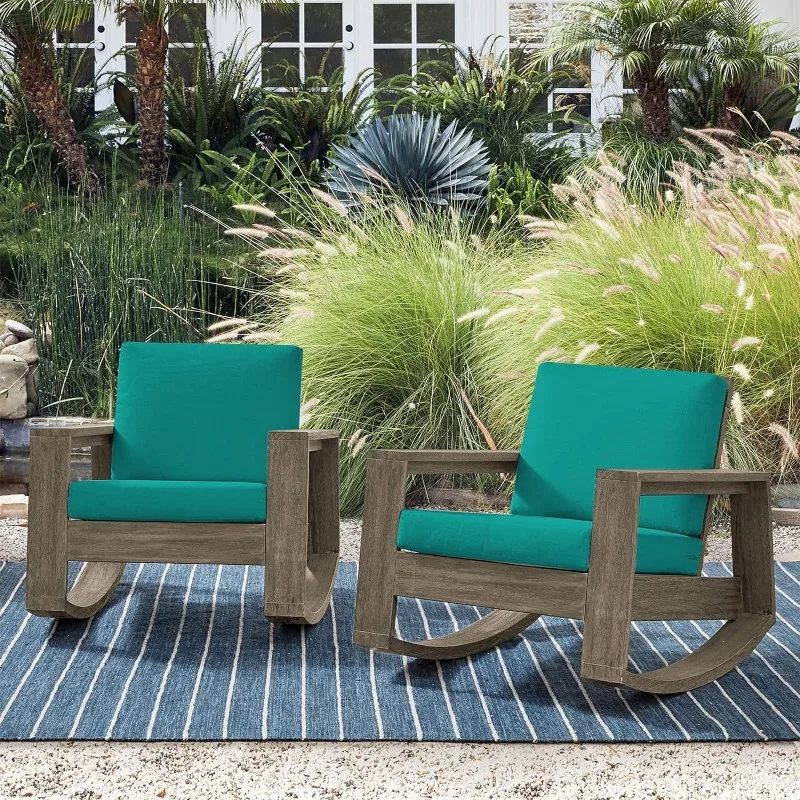 Outdoor Patio Chair Cushions Set of 2, Outdoor Chair Cushions for Patio Furniture, Replacement Seat Cushions 22 x 22 Waterproof 2