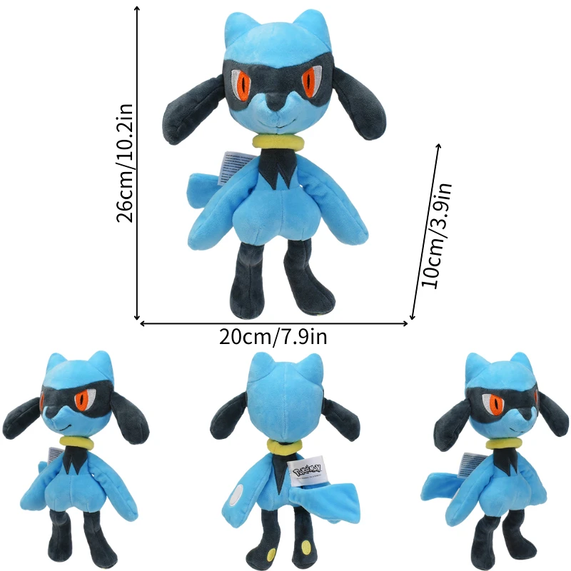thumbnail image 1 of Pokemon Mimikyu Riolu Mew Cubone Plush Toy Kawaii Furret Lugia Eevee Zeraora Caterpie Butterfree Stuffed Peluche Doll, 1 of 5