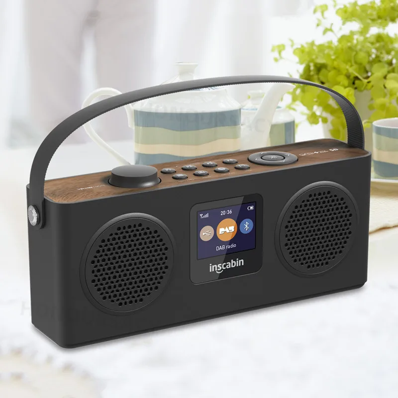 PortableDABRadioOutdoorWirelessBluetoothSpeakerRetroFMRadio