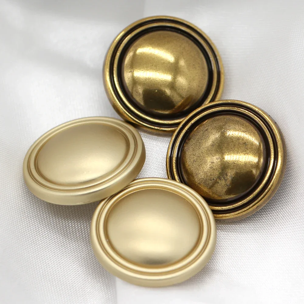 HENGC-Botones-de-Metal-dorados-de-setas-redondas-15-18-20-23mm-para ...